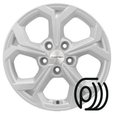 диск khomen wheels khw1606 6,5x16 5x114,3 et 55 dia 60,1 (silver)